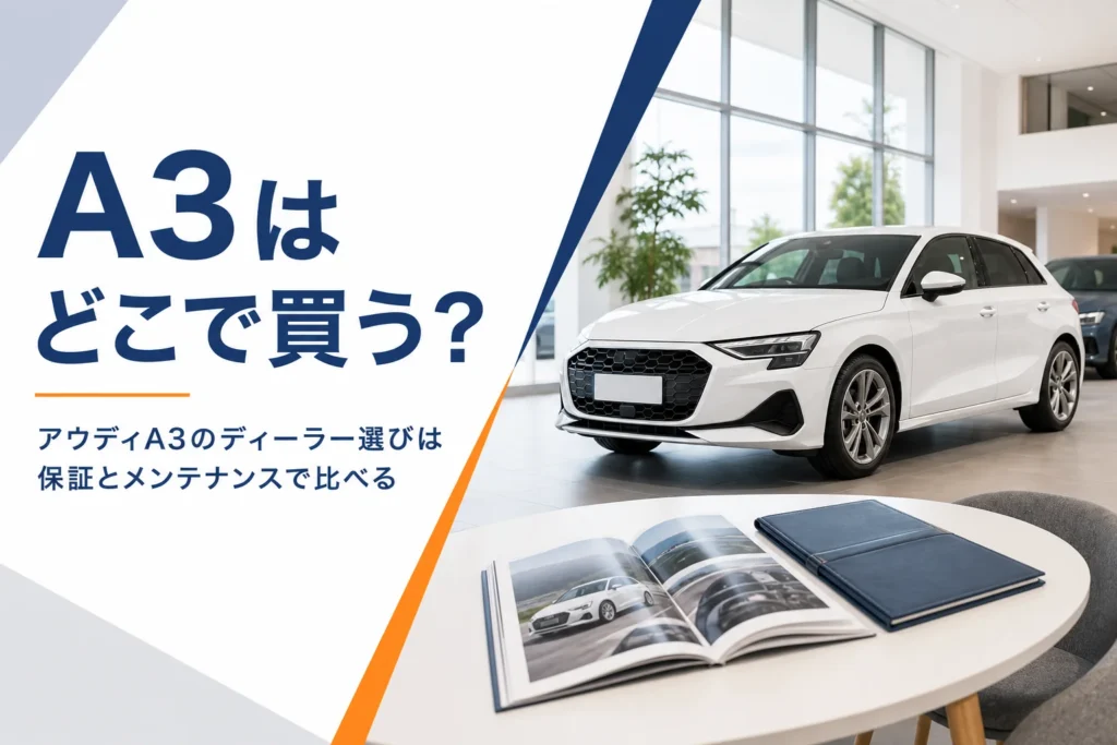 アウディA3を買う場所を比べるショールームのイメージ