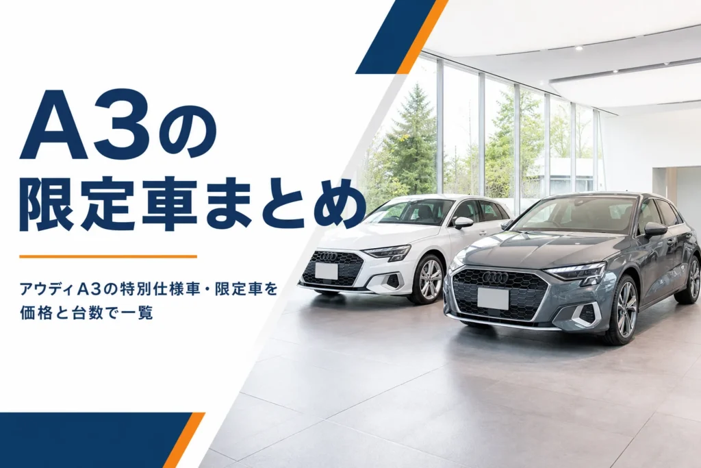 ショールームに並んだアウディA3