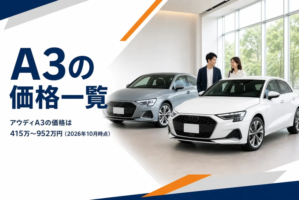 ショールームに並んだアウディA3 SportbackとSedan