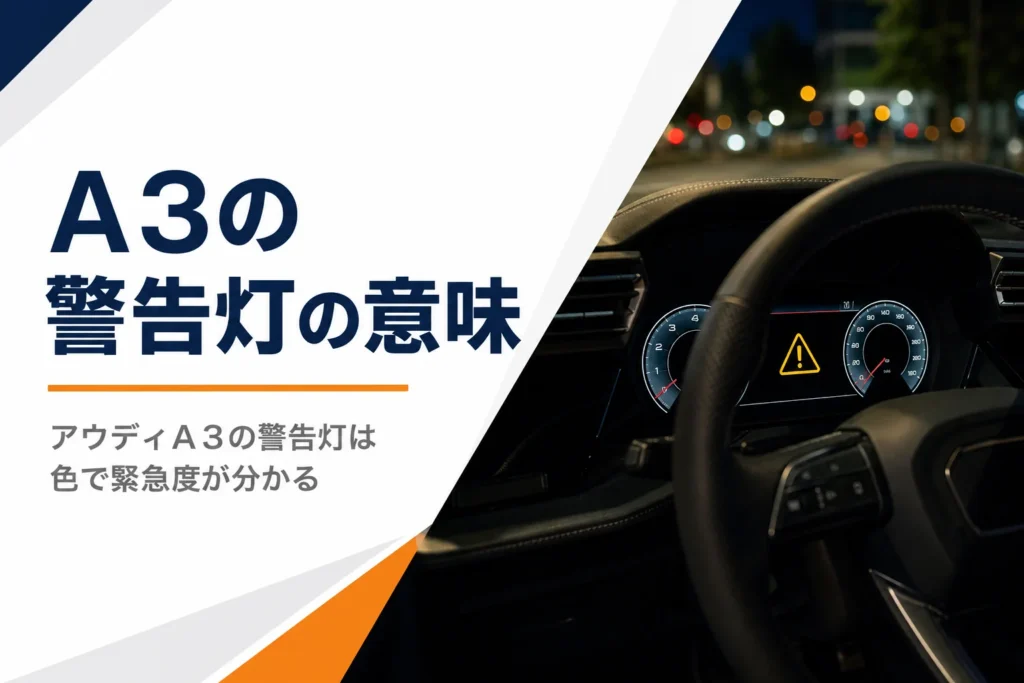 デジタルメーターに黄色の警告マークが点いた車内のイメージ