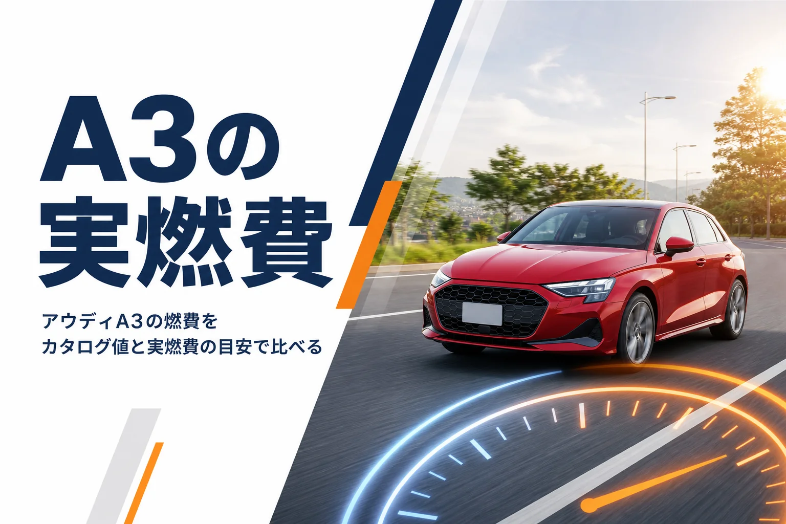 郊外の道路を走るコンパクトハッチバックのイメージ