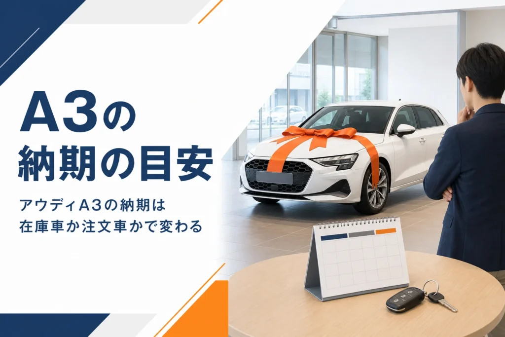 アウディA3の納車を待つカレンダーと納車スペースのイメージ