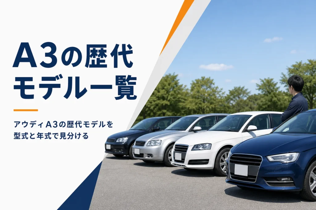 世代の違うアウディA3が並んだ様子