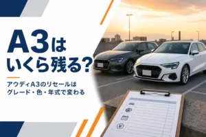 アウディA3のリセールを考える駐車場のイメージ