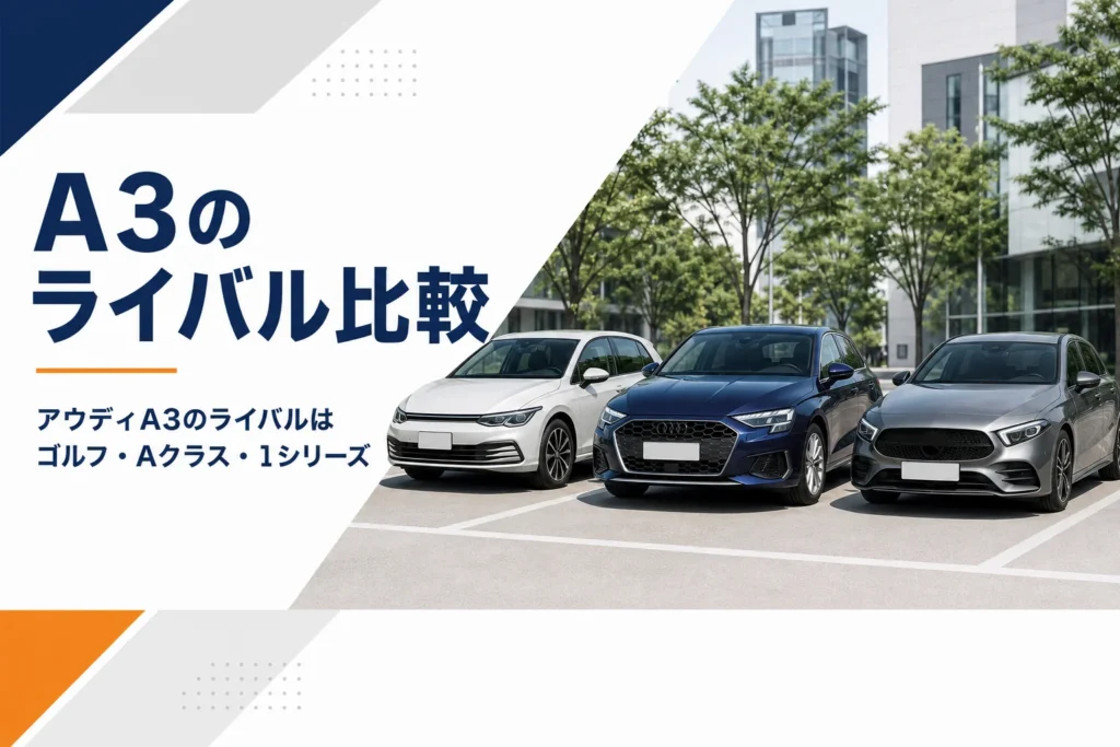 並んだコンパクトハッチバックとアウディA3 Sportback
